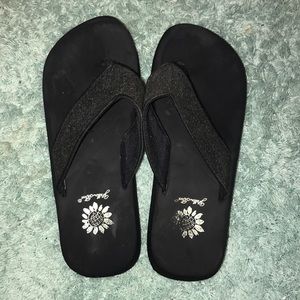 Yellow Box flip flops